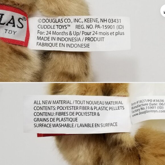 DOUGLAS Chillin' Cheetah Cub Plush Toy 6621E1M - Picture 8 of 9